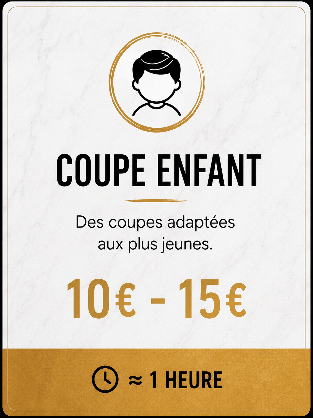 Coupe Enfant — 10 € à 15 €, environ 1 heure