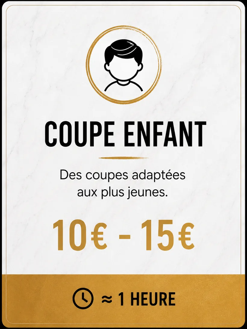 Coupe Enfant — 10 € à 15 €, environ 1 heure